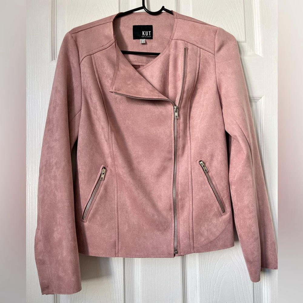 Kut From The Kloth Pink Faux Suede Jacket Small